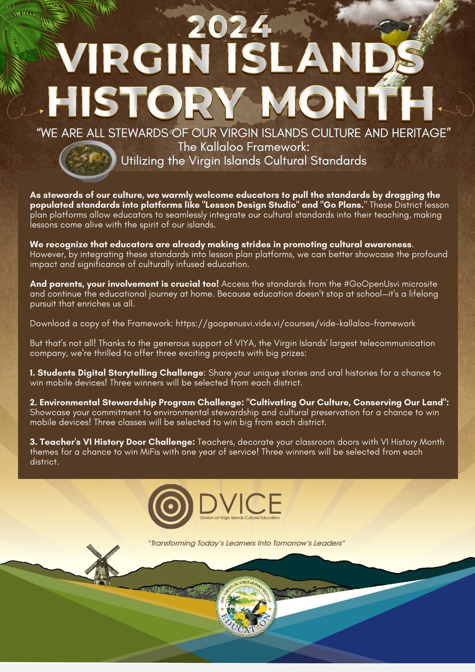Virgin Islands History Month Cultural Education Challenges